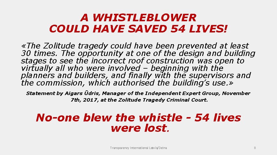 A WHISTLEBLOWER COULD HAVE SAVED 54 LIVES! «The Zolitude tragedy could have been prevented