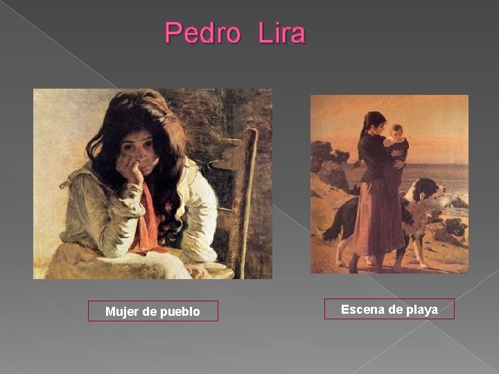 Pedro Lira Mujer de pueblo Escena de playa 