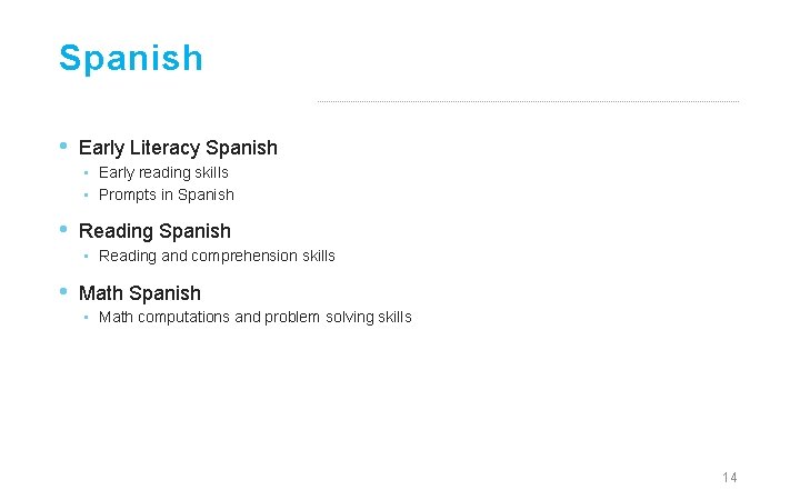 Spanish • Early Literacy Spanish • Early reading skills • Prompts in Spanish •
