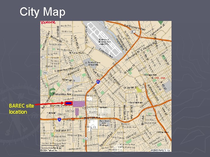 City Map BAREC site location 