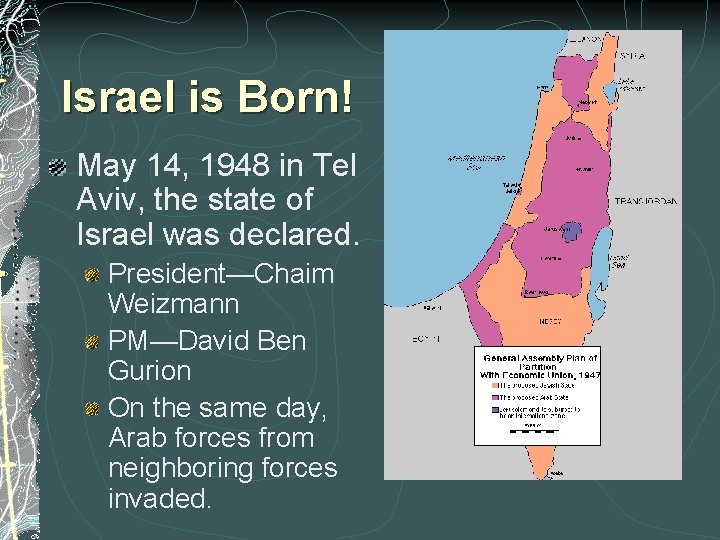 Israel is Born! May 14, 1948 in Tel Aviv, the state of Israel was