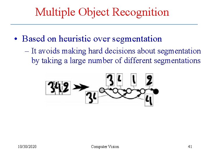 Multiple Object Recognition • Based on heuristic over segmentation – It avoids making hard