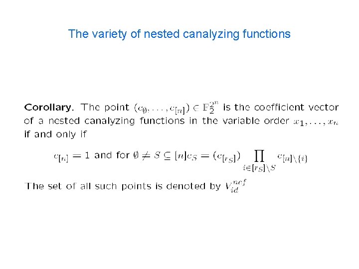 The variety of nested canalyzing functions 