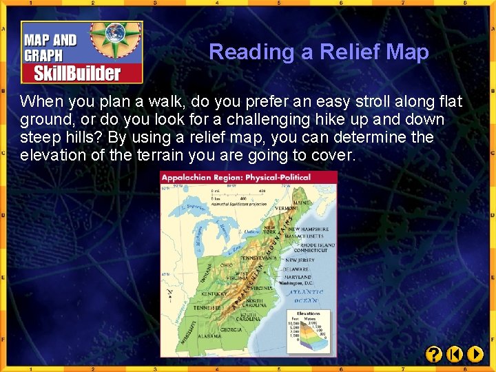 Reading a Relief Map When you plan a walk, do you prefer an easy