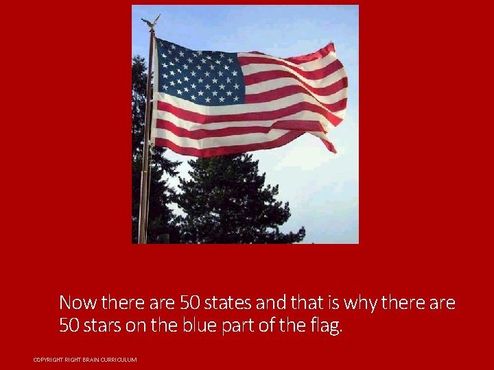 Now there are 50 states and that is why there are 50 stars on