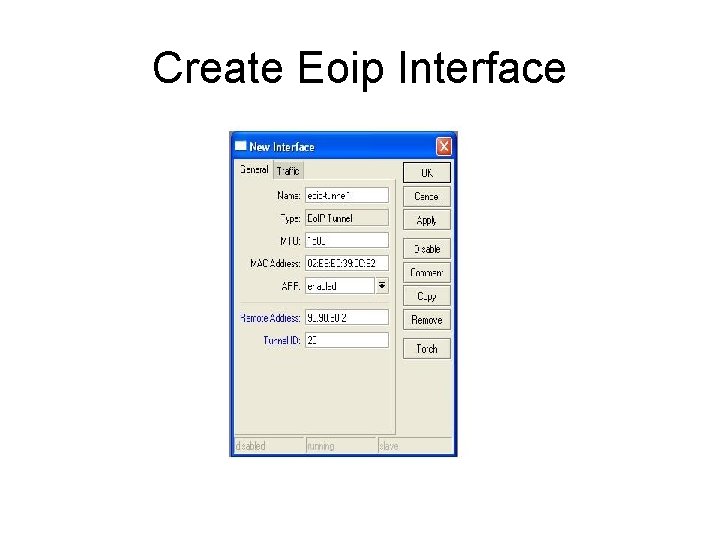 Create Eoip Interface 