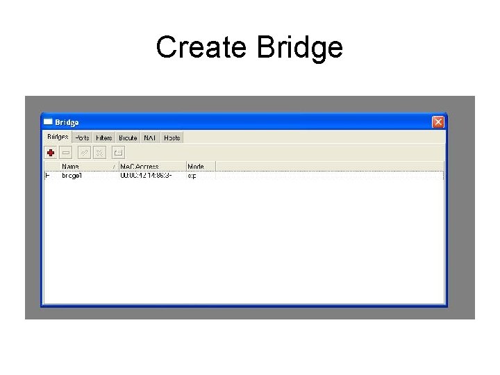 Create Bridge 