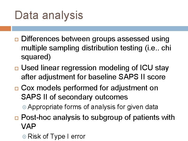 Data analysis Differences between groups assessed using multiple sampling distribution testing (i. e. .
