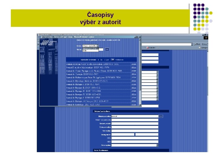 Časopisy výběr z autorit 