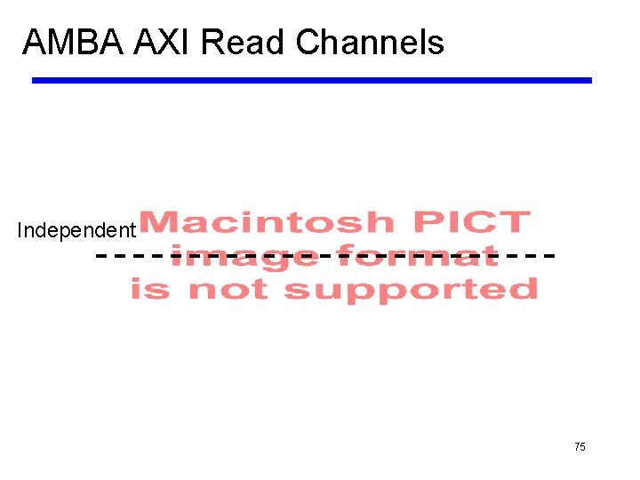 AMBA AXI Read Channels Independent 75 