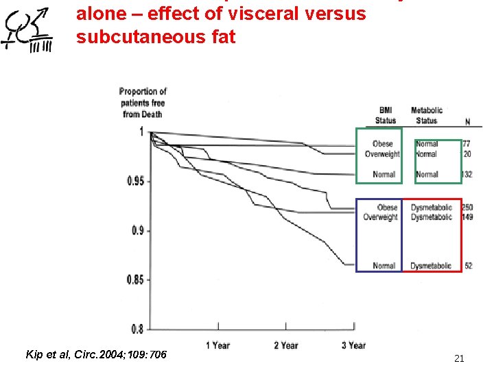 alone – effect of visceral versus subcutaneous fat Kip et al, Circ. 2004; 109: