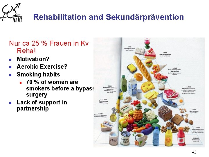 Rehabilitation and Sekundärprävention Nur ca 25 % Frauen in Kv Reha! n n Motivation?