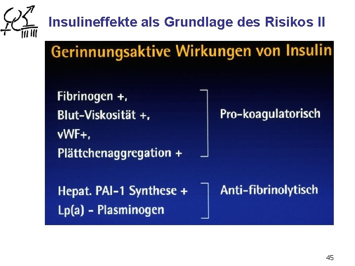 Insulineffekte als Grundlage des Risikos II 45 