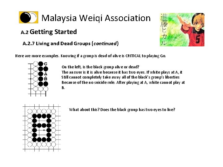 Malaysia Weiqi Association A. 2 Getting Started A. 2. 7 Living and Dead Groups