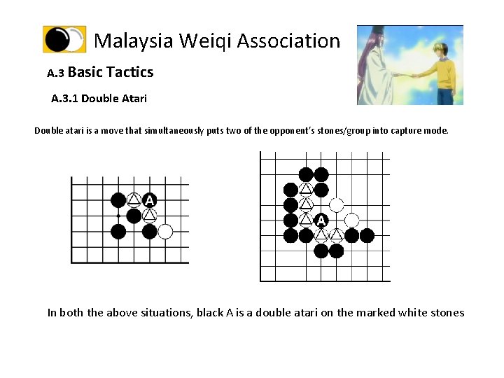Malaysia Weiqi Association A. 3 Basic Tactics A. 3. 1 Double Atari Double atari