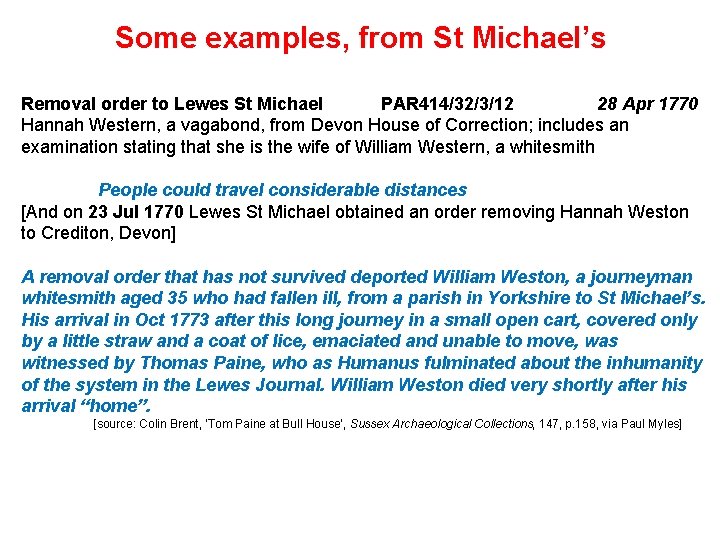 Some examples, from St Michael’s Removal order to Lewes St Michael PAR 414/32/3/12 28