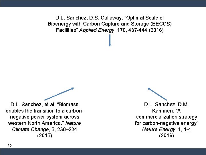 D. L. Sanchez, D. S. Callaway. “Optimal Scale of Bioenergy with Carbon Capture and