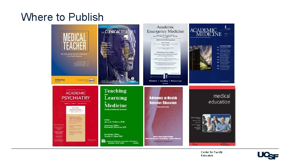 Where to Publish Center for Faculty Educators 