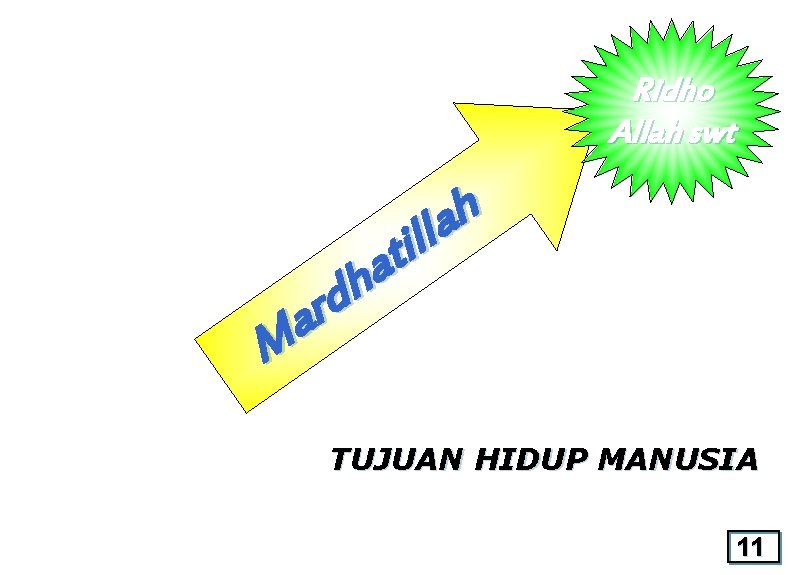 Ridho Allah swt h a l l i t a h d r a