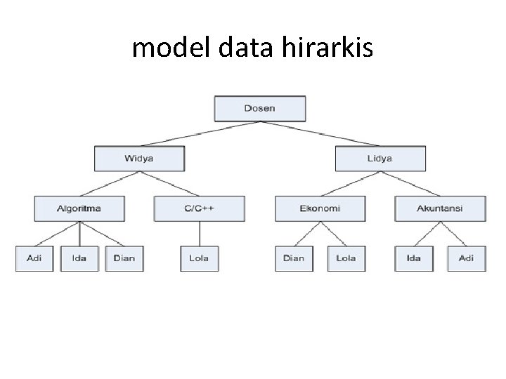 model data hirarkis model data hirarkis