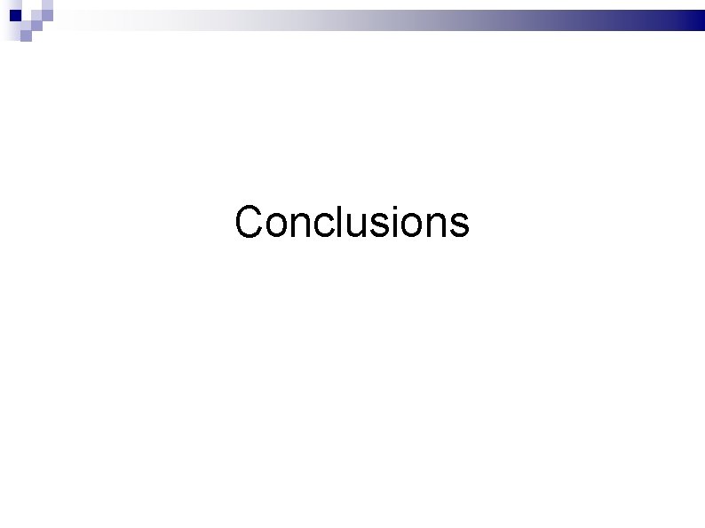 Conclusions 