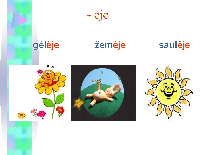 - ėje gėlėje žemėje saulėje 