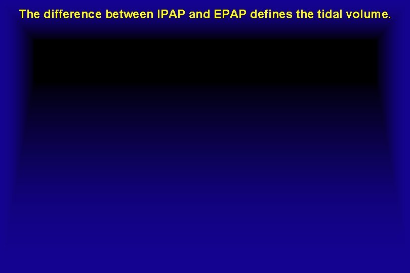 The difference between IPAP and EPAP defines the tidal volume. 