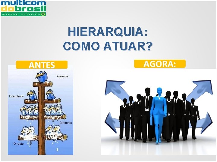 HIERARQUIA: COMO ATUAR? ANTES AGORA: 