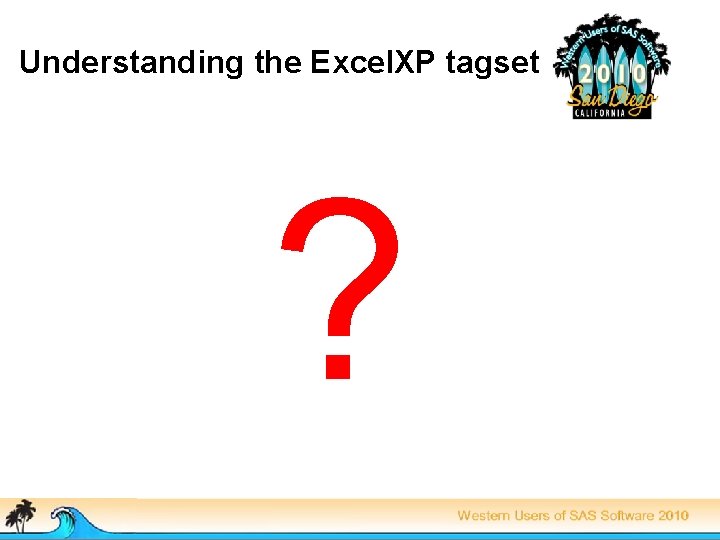 Understanding the Excel. XP tagset ? 