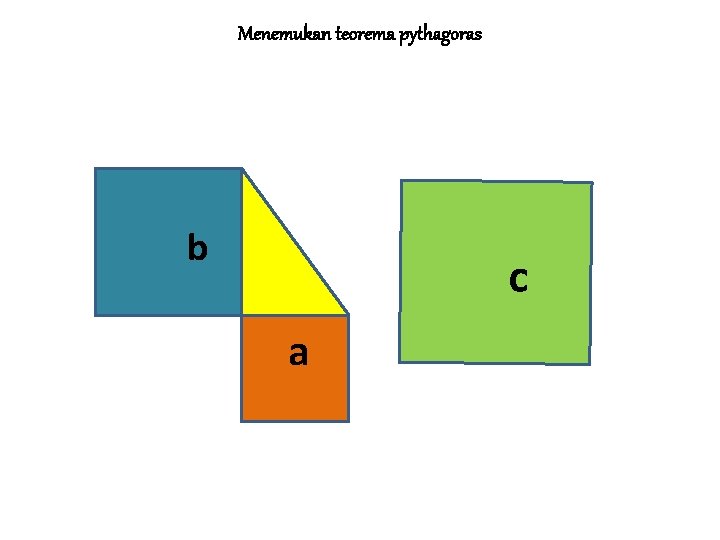 Menemukan teorema pythagoras b c a 