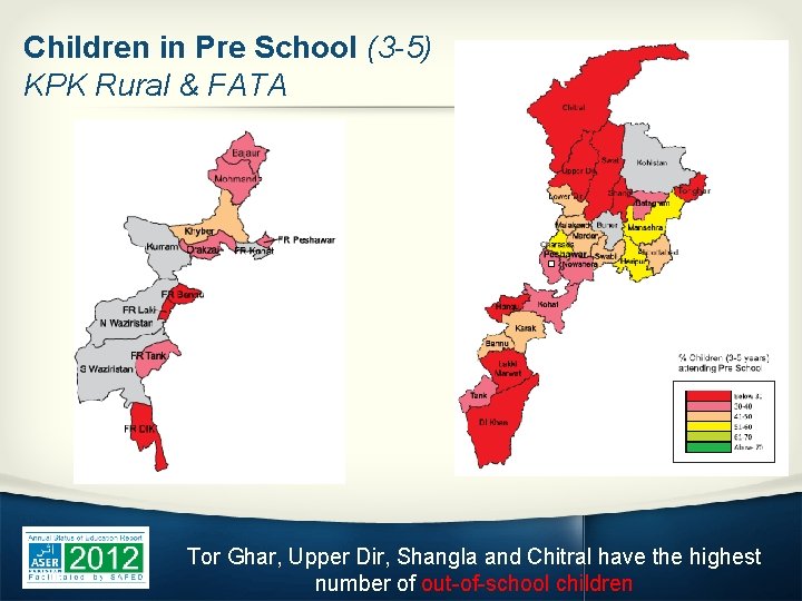 Children in Pre School (3 -5) KPK Rural & FATA Tor Ghar, Upper Dir,