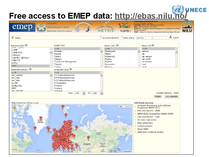 Free access to EMEP data: http: //ebas. nilu. no/ 