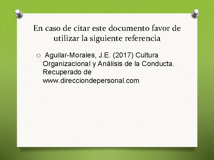 En caso de citar este documento favor de utilizar la siguiente referencia O Aguilar-Morales,