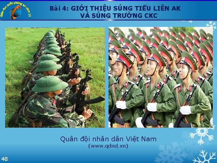 Bài 4: GIỚI THIỆU SÚNG TIỂU LIÊN AK VÀ SÚNG TRƯỜNG CKC Quân đội