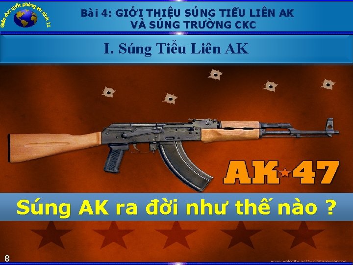 Bài 4: GIỚI THIỆU SÚNG TIỂU LIÊN AK VÀ SÚNG TRƯỜNG CKC I. Súng