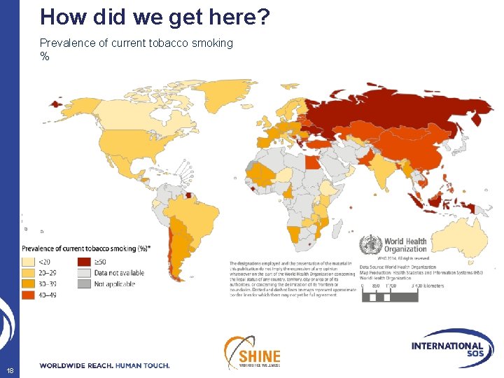 How did we get here? Prevalence of current tobacco smoking % 18 