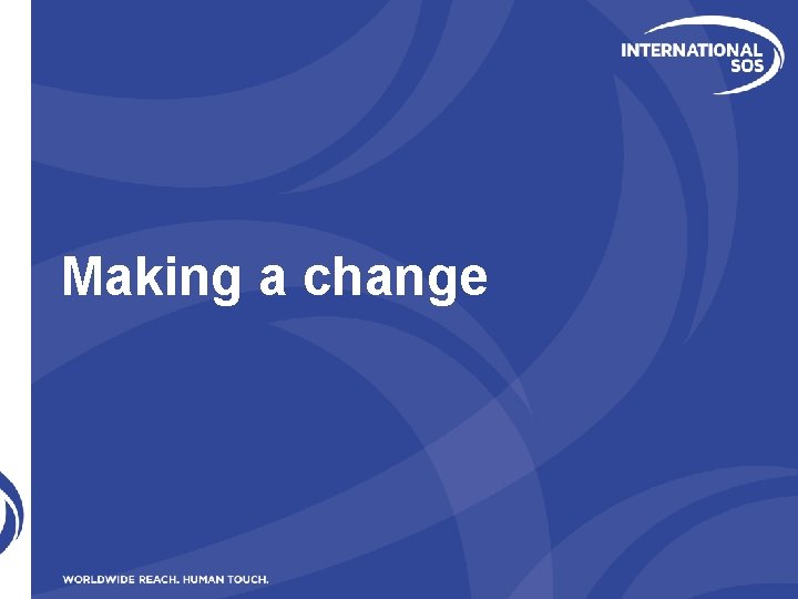 Making a change 