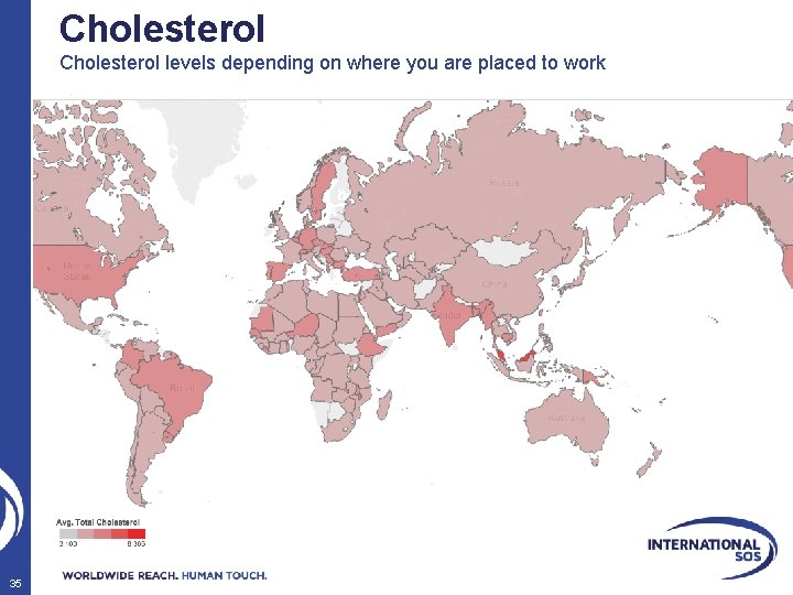 Cholesterol levels depending on where you are placed to work 35 
