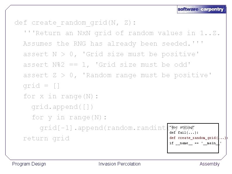 def create_random_grid(N, Z): '''Return an Nx. N grid of random values in 1. .