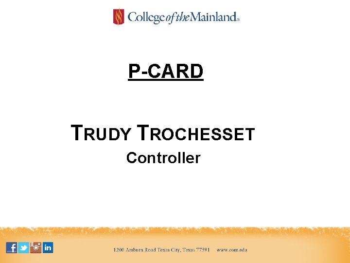P-CARD TRUDY TROCHESSET Controller 
