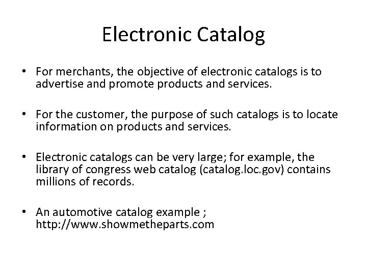 Lecture 9 Buying Process in EMarket Electronic