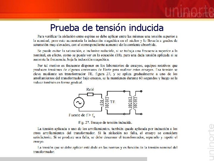 Prueba de tensión inducida 