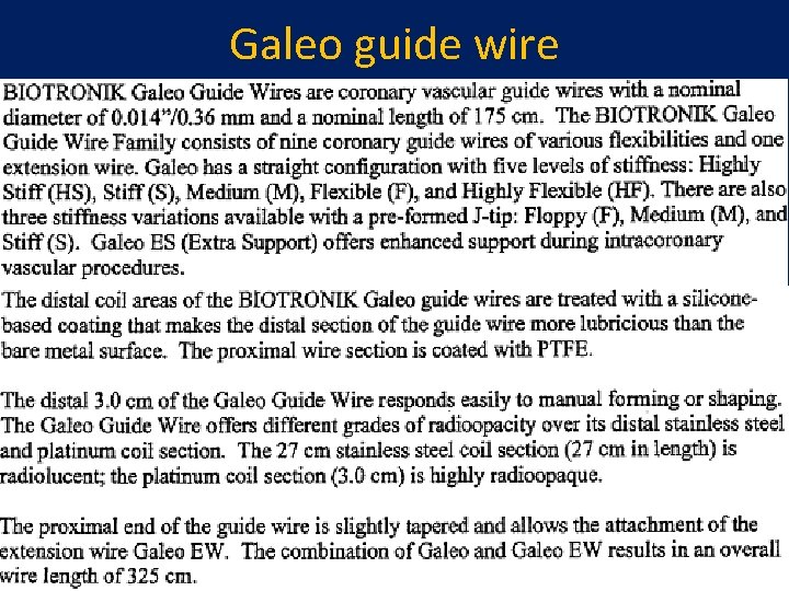 Galeo guide wire 