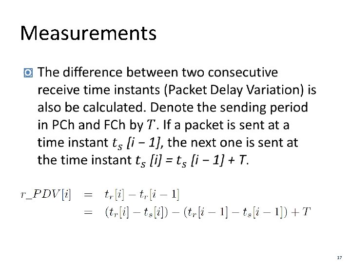 Measurements � 17 