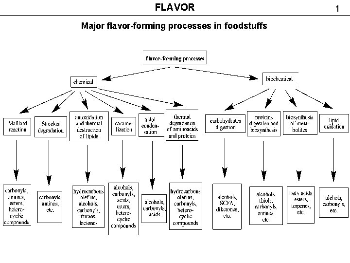 FLAVOR Major flavor-forming processes in foodstuffs 1 