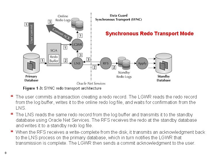 HSBC TECHNOLOGY AND SERVICES Synchronous Redo Transport Mode } The user commits a transaction