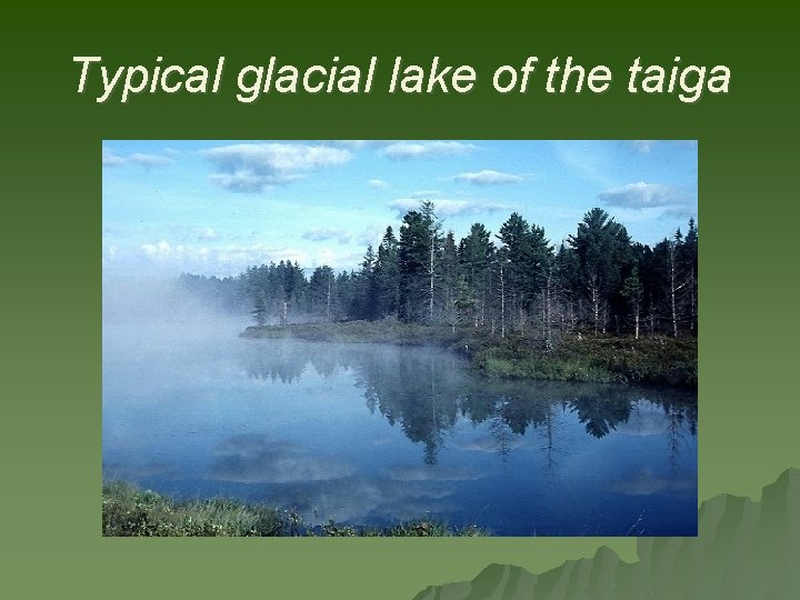 Typical glacial lake of the taiga 