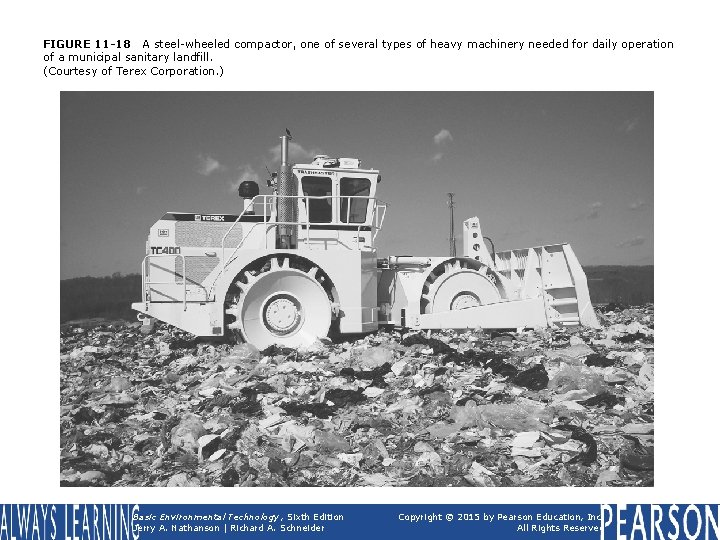 FIGURE 11 -18 A steel-wheeled compactor, one of several types of heavy machinery needed