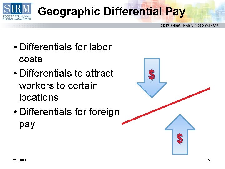 Geographic Differential Pay • Differentials for labor costs • Differentials to attract workers to