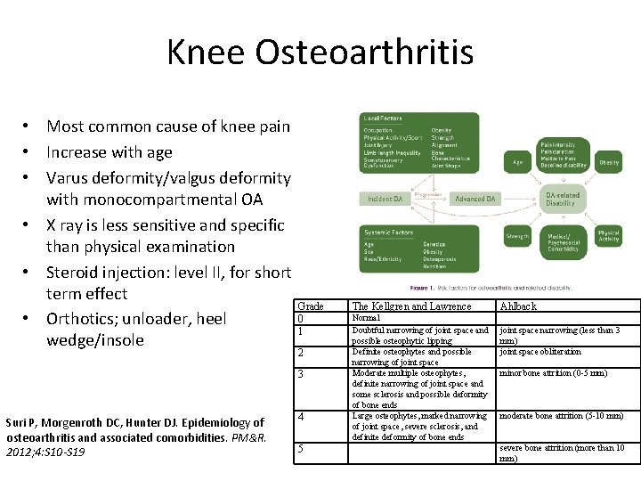 Knee Osteoarthritis • Most common cause of knee pain • Increase with age •